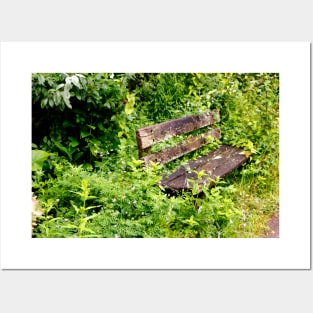 Overgrown Garden Bench Posters and Art